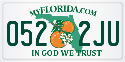 FL license plate 0522JU