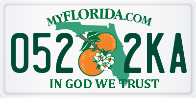 FL license plate 0522KA