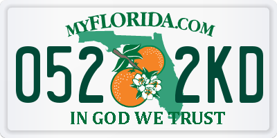 FL license plate 0522KD