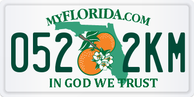 FL license plate 0522KM