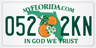 FL license plate 0522KN