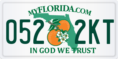 FL license plate 0522KT