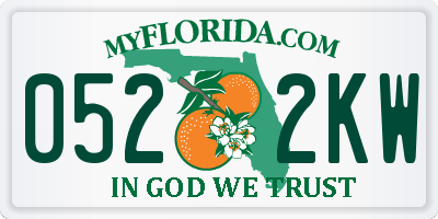 FL license plate 0522KW
