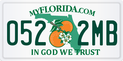 FL license plate 0522MB