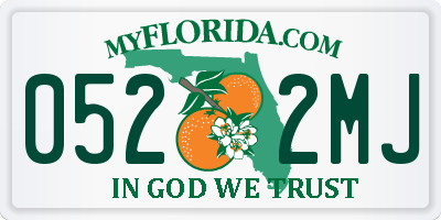 FL license plate 0522MJ
