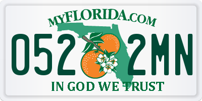 FL license plate 0522MN