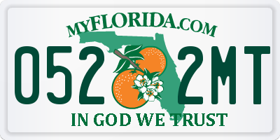 FL license plate 0522MT