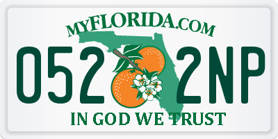 FL license plate 0522NP
