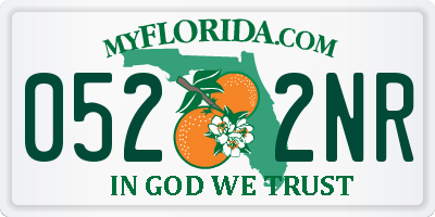 FL license plate 0522NR