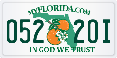 FL license plate 0522OI