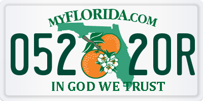 FL license plate 0522OR