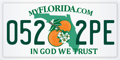FL license plate 0522PE