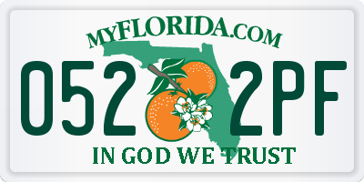 FL license plate 0522PF