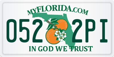 FL license plate 0522PI