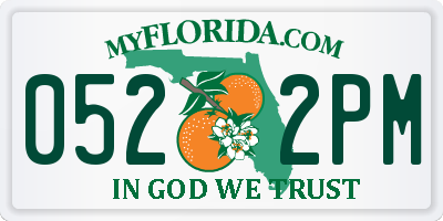 FL license plate 0522PM