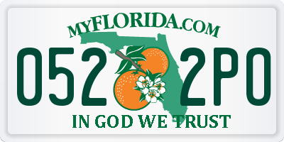 FL license plate 0522PO