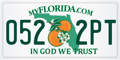 FL license plate 0522PT