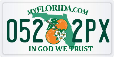 FL license plate 0522PX