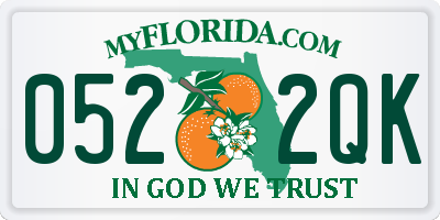 FL license plate 0522QK