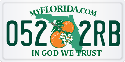 FL license plate 0522RB
