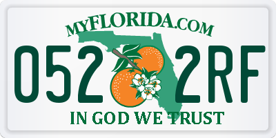 FL license plate 0522RF