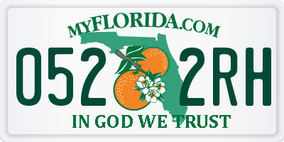FL license plate 0522RH