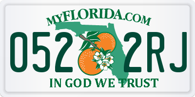FL license plate 0522RJ