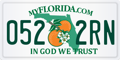 FL license plate 0522RN