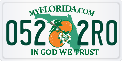 FL license plate 0522RO