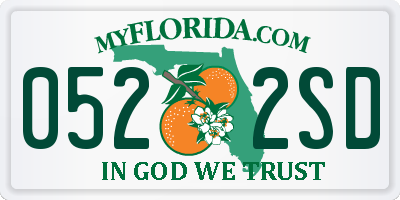 FL license plate 0522SD
