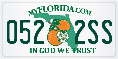 FL license plate 0522SS