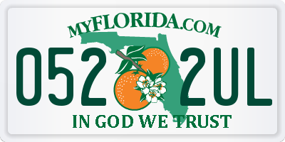 FL license plate 0522UL