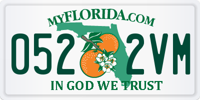 FL license plate 0522VM