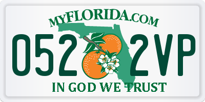 FL license plate 0522VP
