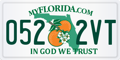 FL license plate 0522VT