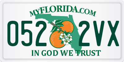 FL license plate 0522VX