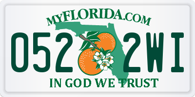 FL license plate 0522WI