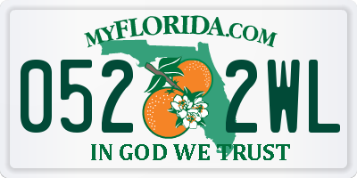 FL license plate 0522WL