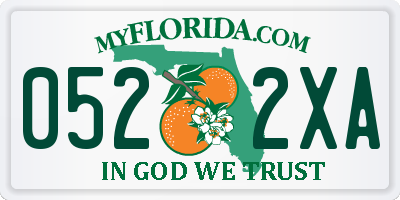 FL license plate 0522XA