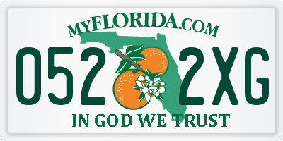 FL license plate 0522XG
