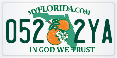 FL license plate 0522YA