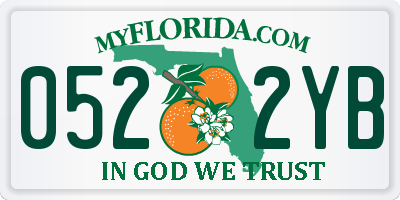 FL license plate 0522YB