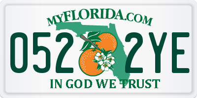 FL license plate 0522YE
