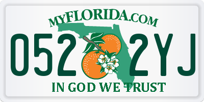 FL license plate 0522YJ