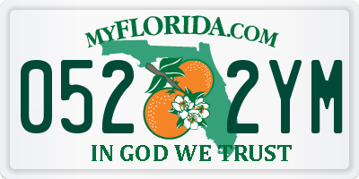 FL license plate 0522YM