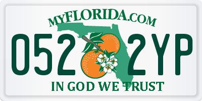 FL license plate 0522YP