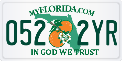 FL license plate 0522YR