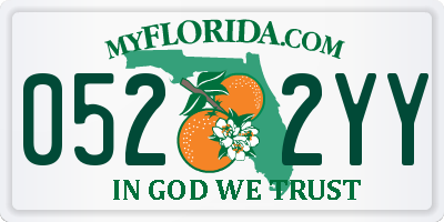 FL license plate 0522YY