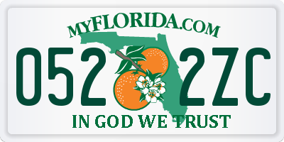 FL license plate 0522ZC