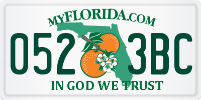 FL license plate 0523BC